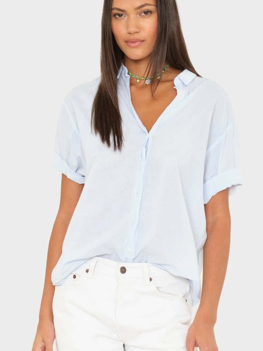 XIRENA Blue Cotton Channing Shirt - Picture 3 of 9